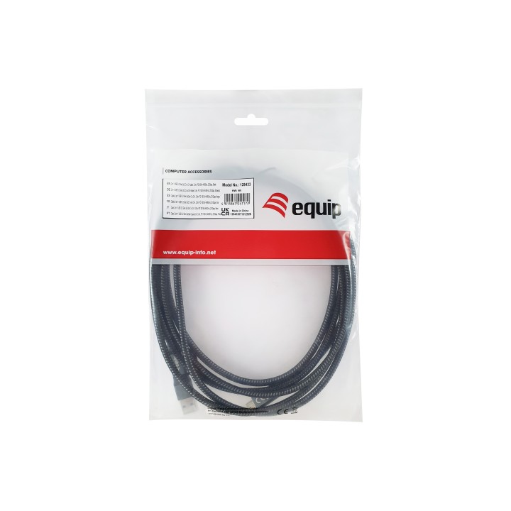 Cable EQUIP USB-C a USB-C + Adap USB-A 100W 2m (128433)