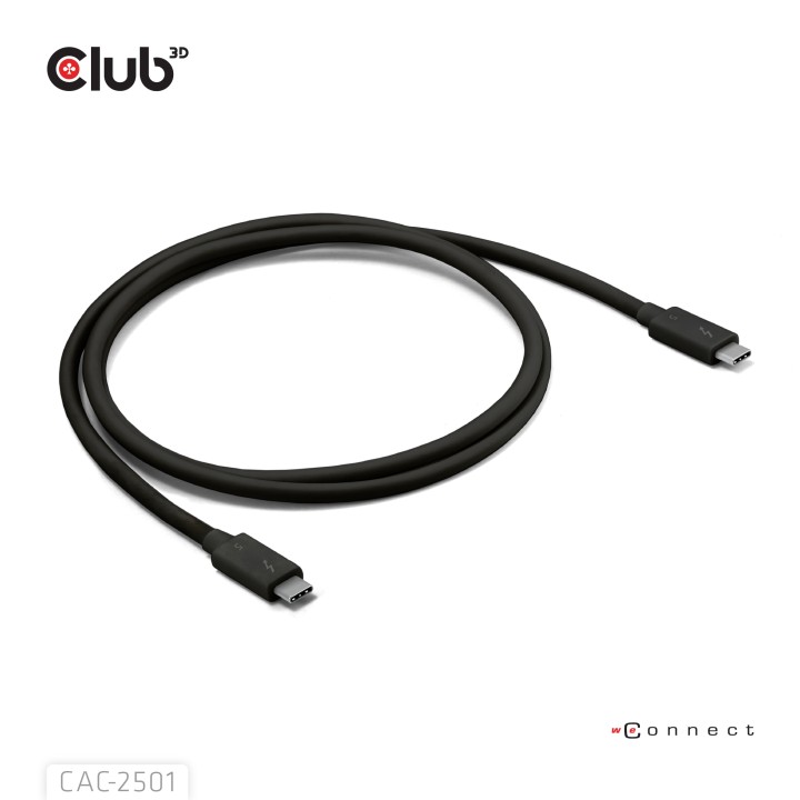 Cable Club 3D USB-C Thunderbolt 5 1m M/M Negro CAC-2501