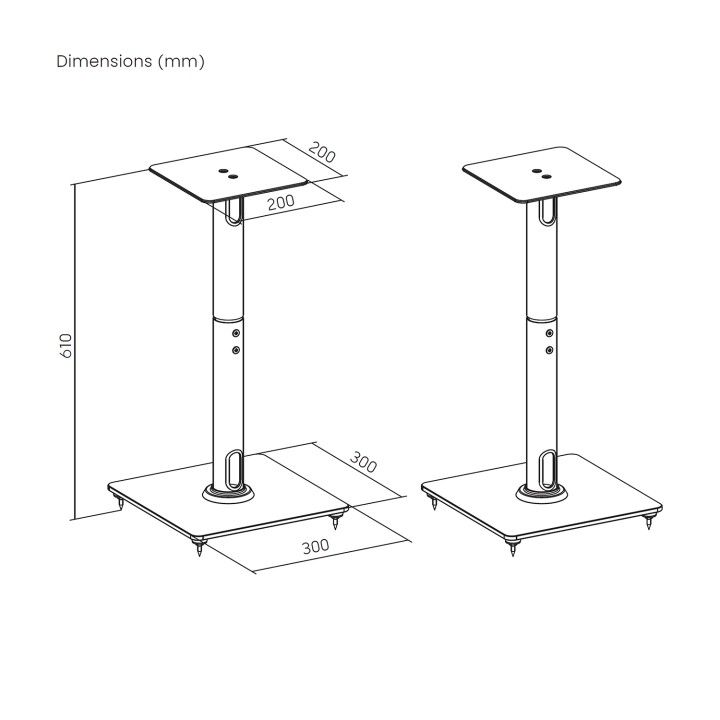 Soporte de Suelo AISENS para 2 Altavoces (SPK10U-431)