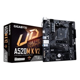 GIGABYTE A520M K V2: (AM4) 2DDR4 HDMI VGA RJ45 mATX