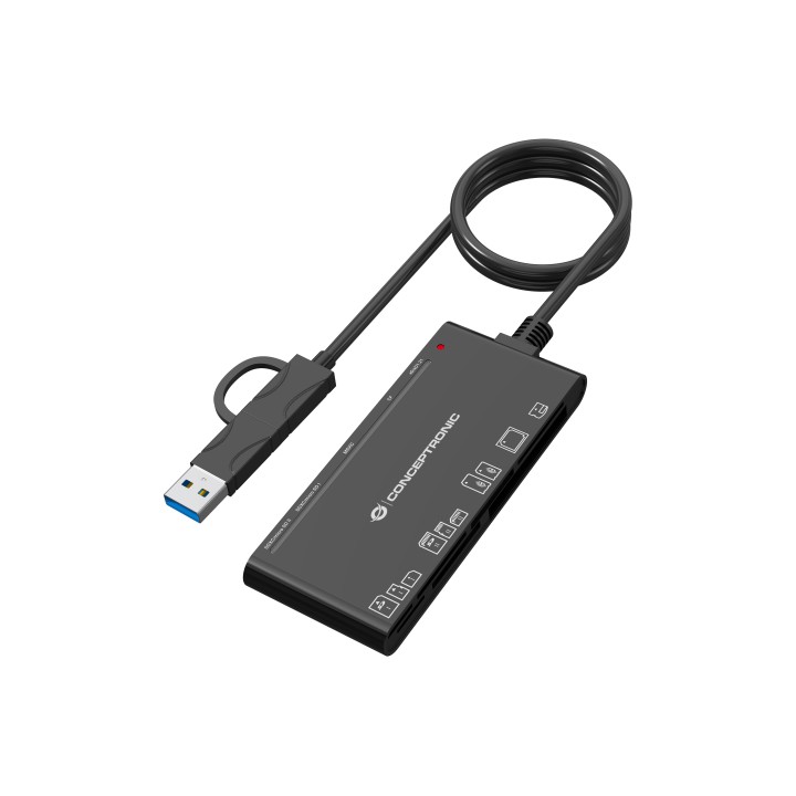 Lector de Tarjetas CONCEPTRONIC 7en1 USB-A/C (BIAN10B)