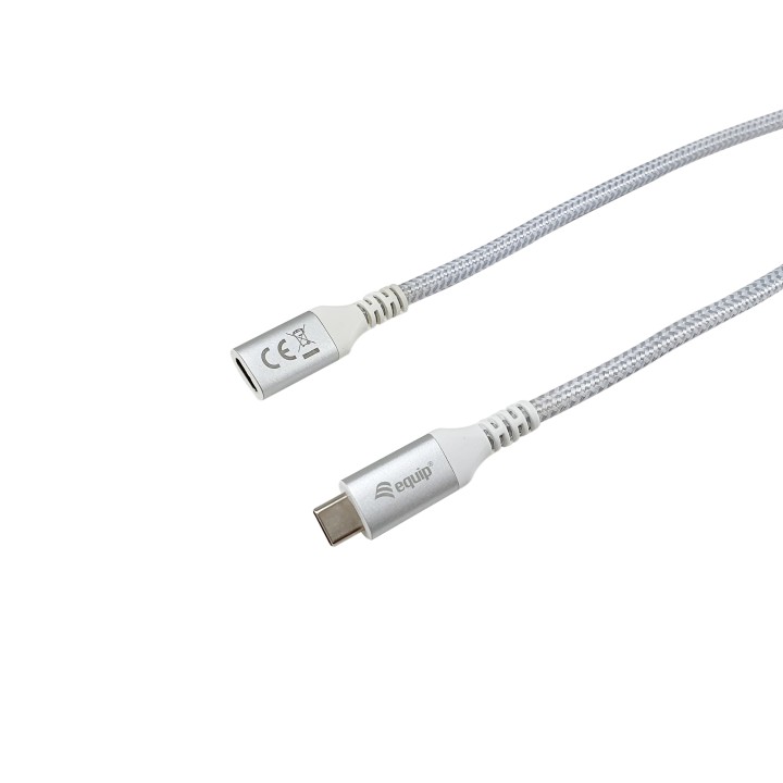 Cable EQUIP USB-C/M a USB-C/H 1m Blanco (EQ128376)