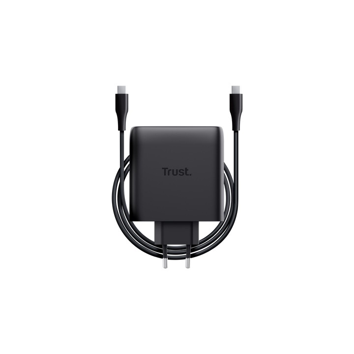 Cargador Trust Maxo GaN 100W 2xUSB-C Cable 2m (25527)