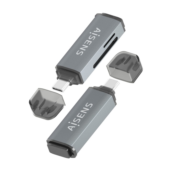 Lector Tarjetas AISENS USB-C 3.0 Gris (ASCR-2C10-GR)