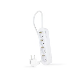 Regleta Nanocable 4xSchuko 1.4m Blanca (10.37.0004-NS)