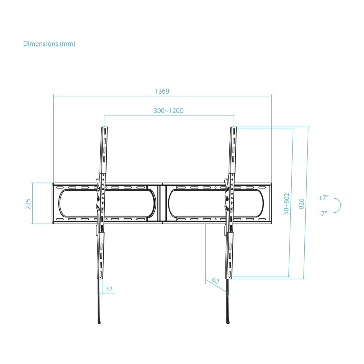 Soporte Pared TooQ 37"-140" Inclinable (LP37140T-B)