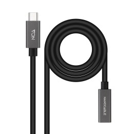 Nanocable USB-C/M a USB-C/H 2m Negro (10.01.4402)