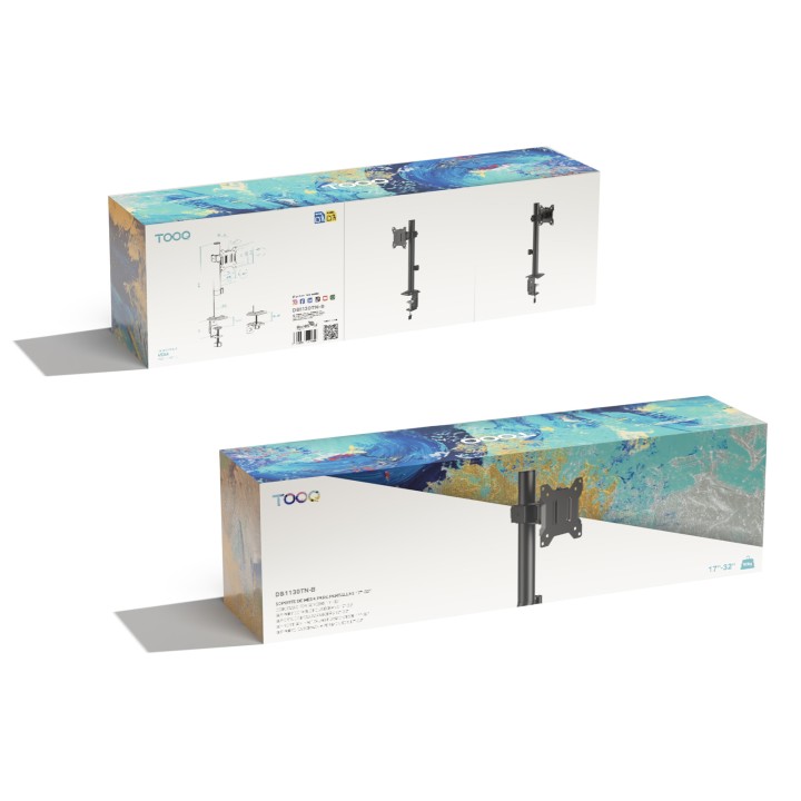 Soporte Mesa TooQ 17"-32" Gira/Inclina (DB1130TN-B)