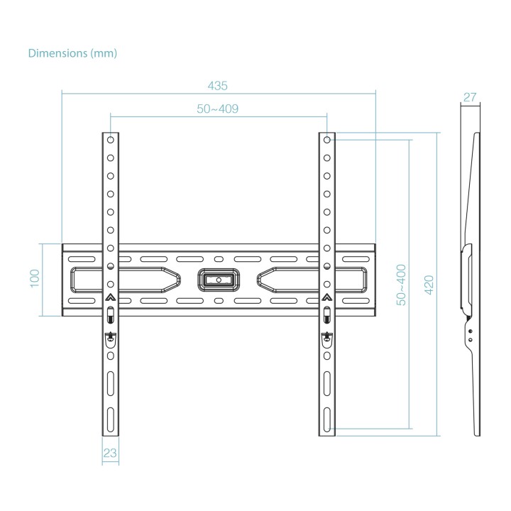 Soporte Pared TooQ 32"-75" Fijo Máx. 45Kg (LP1030F-B)