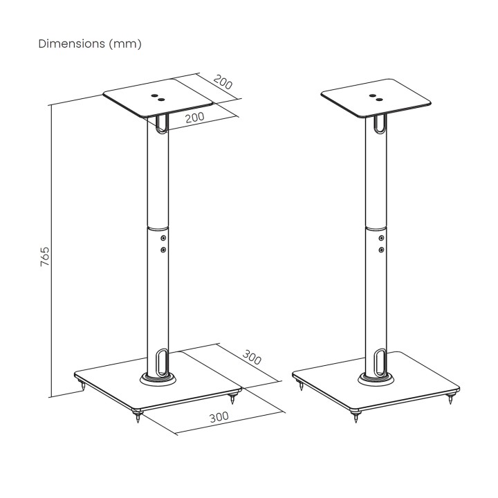 Soporte de Suelo AISENS para 2 Altavoces (SPK11U-433)