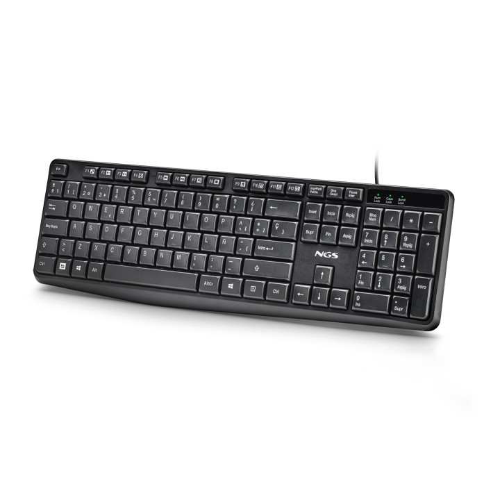 Teclado NGS Funky V4 USB 1.5 m Negro (FUNKYV4SPANISH)