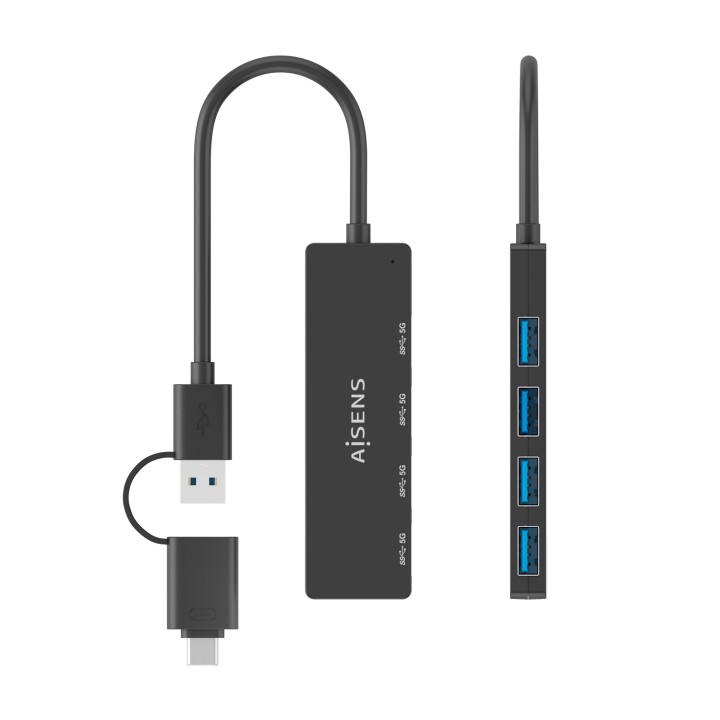 Hub AISENS USB-A + Adap USB-C a 4xUSB-A 3.0 (A109-0987)