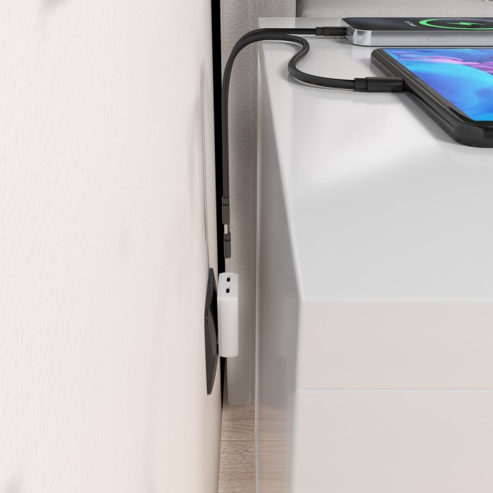 Cargador Pared AISENS GaN 30W 2xUSB-C (ASCH-30W2P075-W)