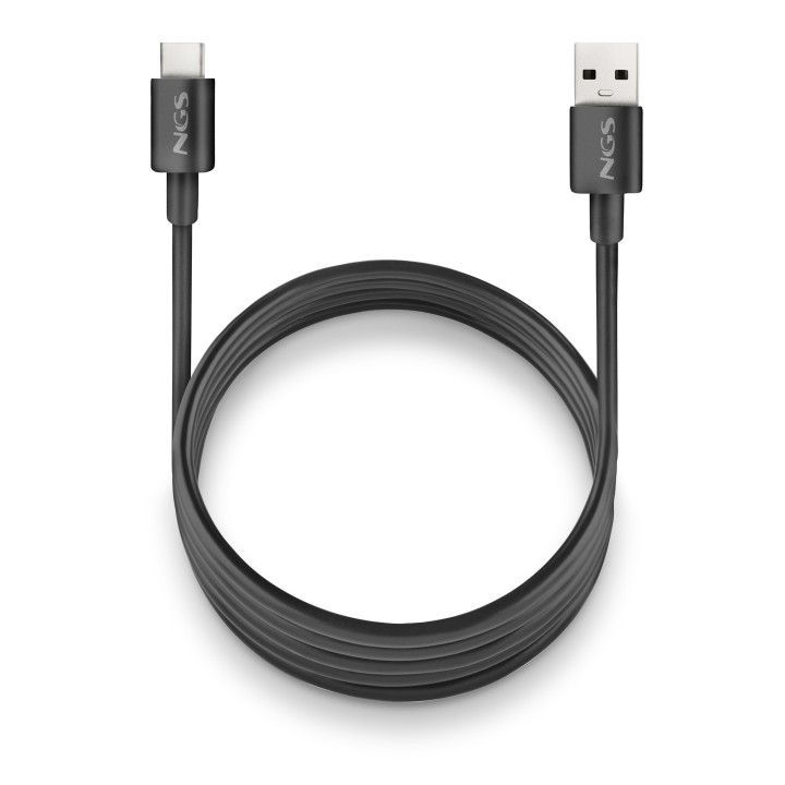 Cable NGS USB-A/M a USB-C/M 1m Negro (ZYRO-ACBLACK)
