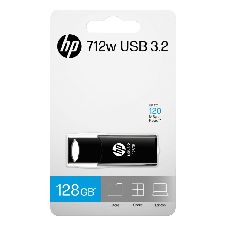 Pendrive HP 712w 128Gb USB-A 3.0 Negro (HPFD712B-A-128)