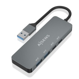 Hub AISENS USB-A a 2xUSB-A/2xUSB-C Gris (A106-0696)