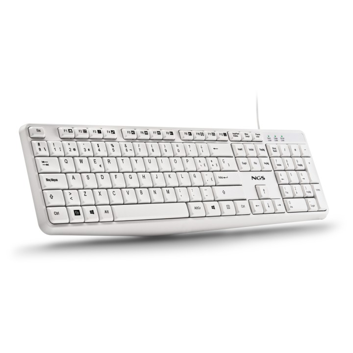 Teclado NGS QWERTY USB-A Blanco (HERITAGESPANISH)