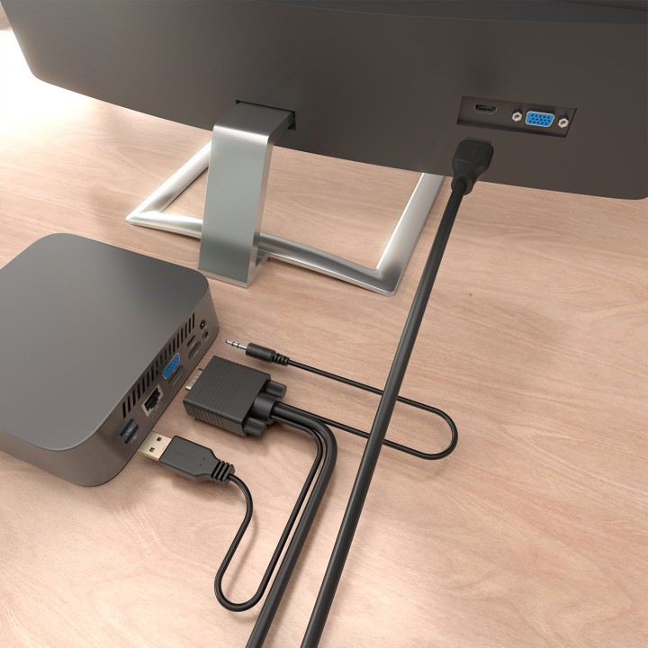 Conversor AISENS VGA+USB-A+3.5mm a HDMI 1m (A115-1007)
