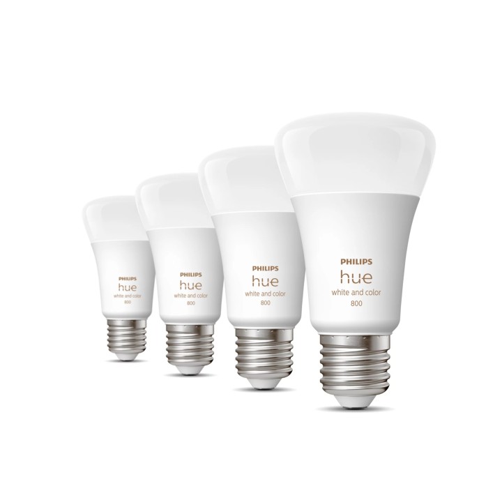 Bombilla Philips Hue LED E27 806L 4Unid. (929002489604)