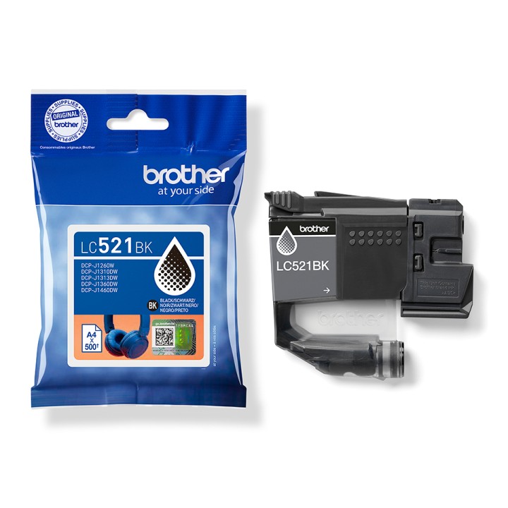 Tinta BROTHET Negro 500 páginas (LC521BK)