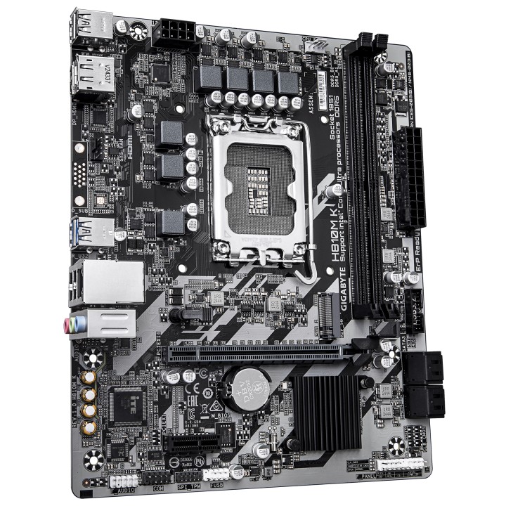 GIGABYTE H810M K: (LGA1851) 2DDR5 HDMI DP RJ45 mATX