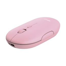 Ratón Trust Puck Óptico RF 2.4GHz Bluetooth Rosa(24125)