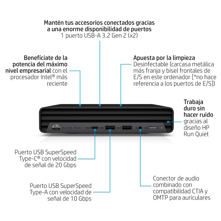 HP Elite Mini 800 G9 i5-14500 16Gb 512Gb W11P (622X2ET)