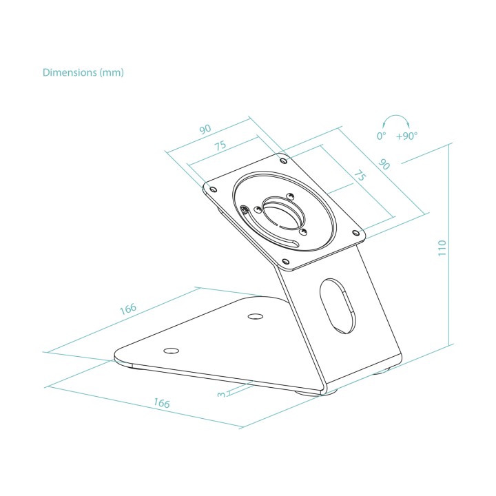 Soporte TooQ para Marco Antirrobo Tablet (TQATWM3401-B)