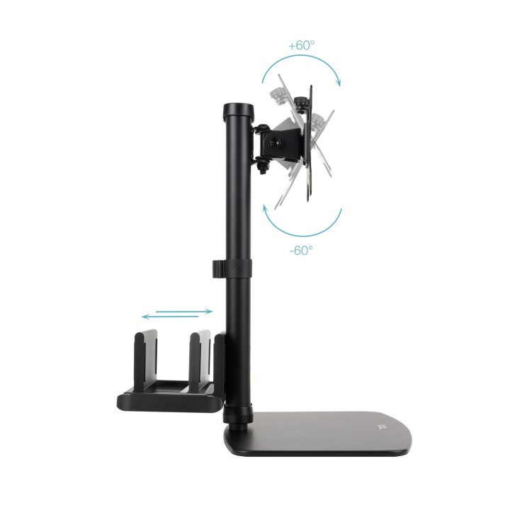 Soporte Mesa TooQ 17-27"+ Soporte Mini CPU (DB1128TN-B)