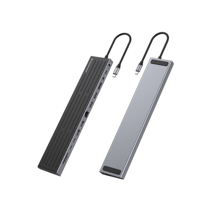 Docking CONCEPTRONIC USB-C 3.0 Gris/Plata (DONN32B)