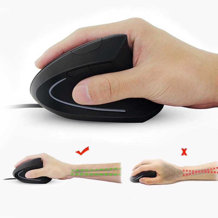 Ratón Vertical EQUIP USB-A 3200dpi Negro (EQ245118)