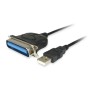 Cable EQUIP USB-A/M a Paralelo 1.5m Negro (EQ133383)