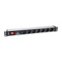 Regleta EQUIP 7xSchuko Interruptor Rack 1U (EQ333309)