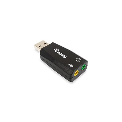 Tarjeta de Sonido EQUIP Life USB 3.5mm Negro (EQ245320)