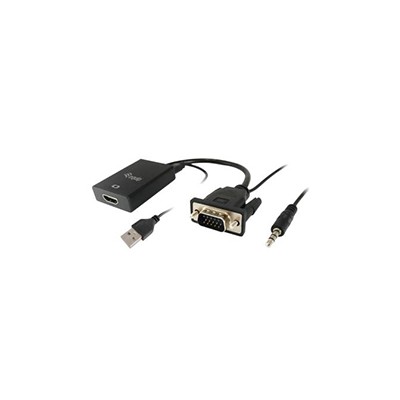 Adaptador EQUIP VGA-M a HDMI-H jack3.5" (EQ119038)