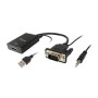 Adaptador EQUIP VGA-M a HDMI-H jack3.5" (EQ119038)