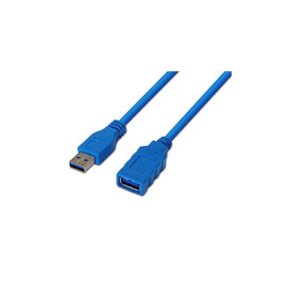 Cable AISENS USB-A/M a USB-A/H 1m Azul (A105-0045)