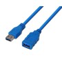 Cable AISENS USB-A/M a USB-A/H 1m Azul (A105-0045)