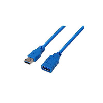 Cable AISENS USB-A/M a USB-A/H 2m Azul (A105-0046)