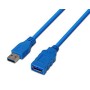 Cable AISENS USB-A/M a USB-A/H 2m Azul (A105-0046)