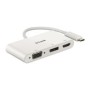 Hub D-link USB-C 3.0 HDMI VGA DP Blanco (DUB-V310)