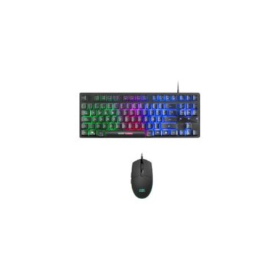 T+Ratón Mars Gaming LED RGB USB Óptico Negro (MCPTKLES)