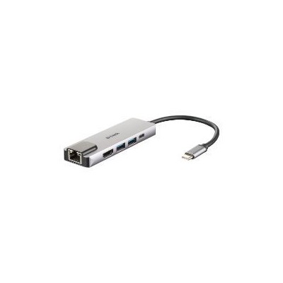 Hub D-Link USB-C a HDMI RJ45 USB-C 2xUSB 3.0 (DUB-M520)