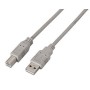 Cable AISENS USB-A/M a USB-B/M 3m Beige (A101-0003)