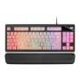 Teclado Mars Gaming TKL LED RGB USB Rosa (MKAXPES)