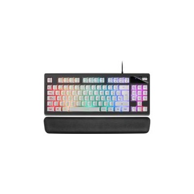 Teclado Mars Gaming LED RGB USB Negro/Blanco (MKAXWES)