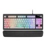 Teclado Mars Gaming LED RGB USB Negro/Blanco (MKAXWES)