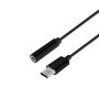 Cable AISENS USB-C/M a 3.5mm/H 15cm Negro (A109-0385)