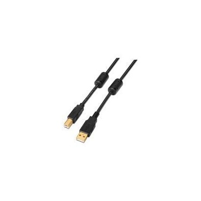 Cable AISENS USB-A/M a USB-B/M 2m Negro (A101-0009)