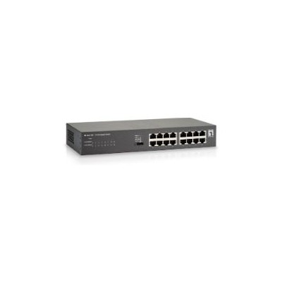 Switch LevelOne 16xRJ45 GbE Negro (GEU-1621)